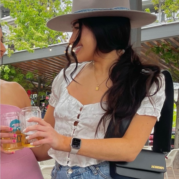 Princess Polly Tops - Satin Poka Dot White Crop Top - Tie back